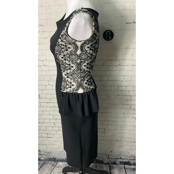 Chiara Boni La Petite Robe Black Silver Sleeveless Cocktail Dress Sz 6 N2 - Picture 7 of 15